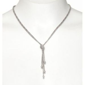 Silpada "Forget Me Knot" Sterling Silver Lariat Necklace RETIRED